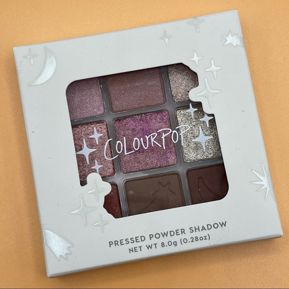 Colourpop Starry Eyes Coast Is Clear Purple 9 Pan Eyeshadow Pallet Full Size New